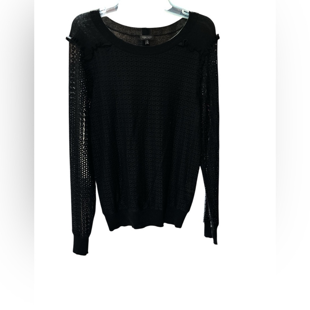 Sheer Black Long Sleeve Top
